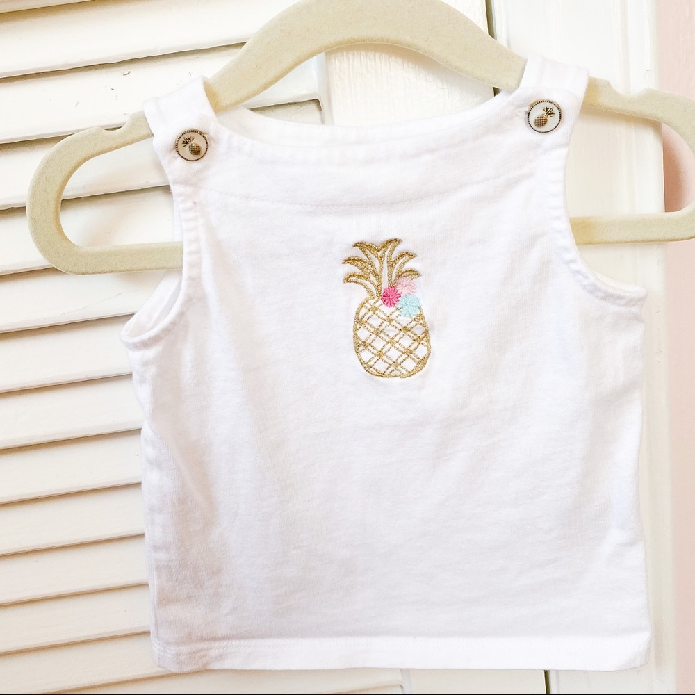 Janie & Jack Embroidered Pineapple Tank Top 6-12 m